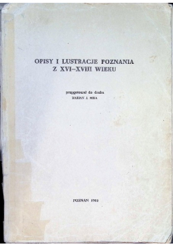 Ilustracje i opisy miasta Poznania z XVI - XVIII wieku