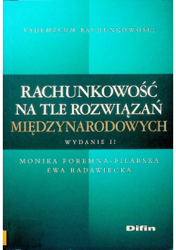 Rachunkowość na tle rozwiązań międzynarodowych