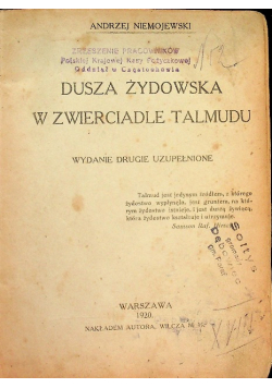 Dusza żydowska w zwierciadle talmudu 1920 r.
