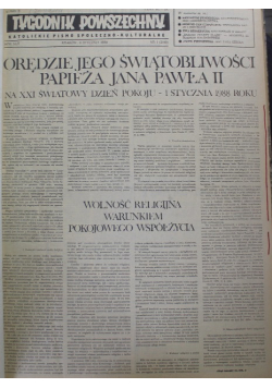 Tygodnik powszechny Nr 1 do 52 / 88