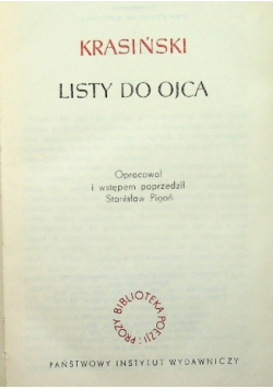 Krasiński Listy do Ojca