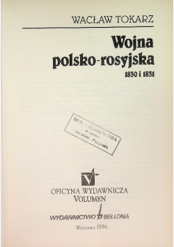 Wojna polsko rosyjska 1830 i 1831
