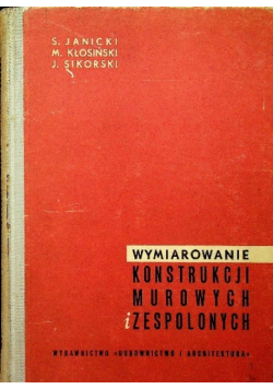 Wymiarowanie konstrukcji murowych i zespolonych