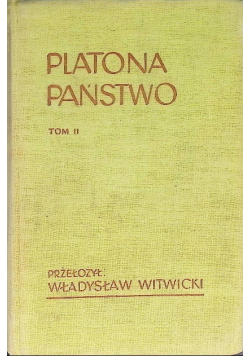 Platona Państwo Tom II
