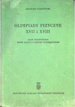 Olimpiady fizyczne XVII i XVIII