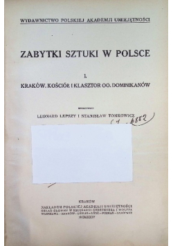 Zabytki sztuki w Polsce tom I 1924r