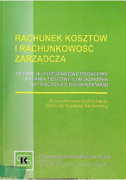 Rachunek kosztów i rachunkowość zarządcza