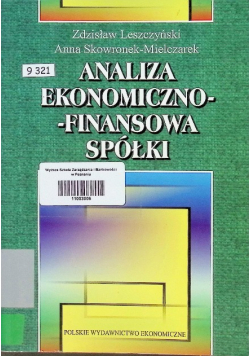 Analiza ekonomiczno finansowa spółki