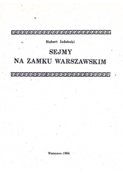 Sejmy na zamku warszawskim