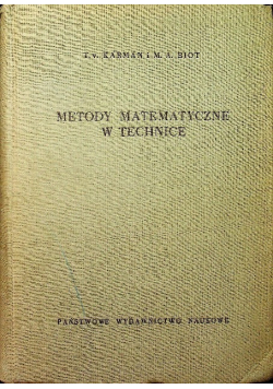 Metody matematyczne w technice