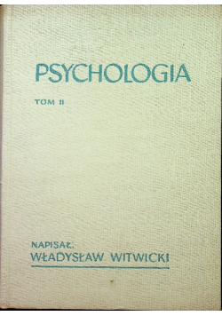Psychologia Tom II