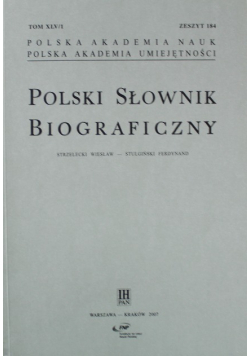 Polski słownik biograficzny Zeszyt 184
