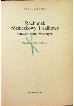 Rachunek różniczkowy i całkowy