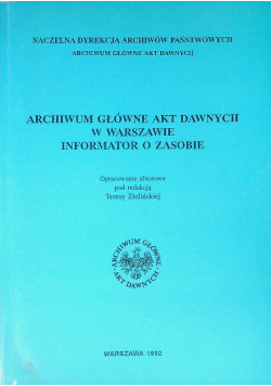 Archiwum główne akt dawnych w warszawie
