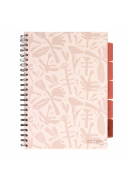 Kołozeszyt Pads A4/100K kratka Floral beżowy