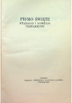 Pismo Święte Starego i Nowego Testamentu Tom II Stary Testament