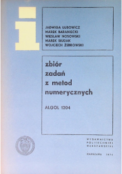Zbiór zadań z metod numerycznych