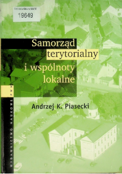 Samorząd terytorialny i wspólnoty lokalne
