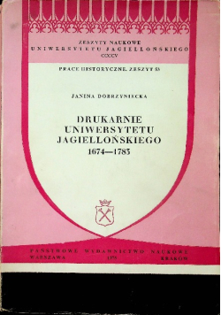 Drukarnie uniwersytetu jagiellońskiego 1678 -1783