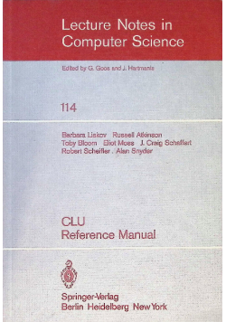CLU | Reference Manual