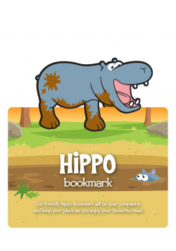 Zwierzęca zakładka do książki - Hippo - Hipopotam