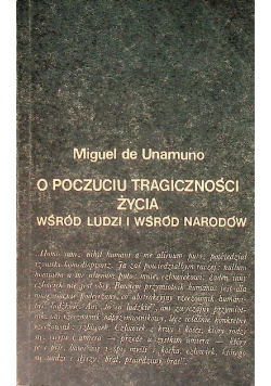 O poczuciu tragiczności życia. Wśród ludzi i wśród narodów