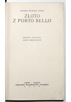 Złoto z Porto Bello 1926 r