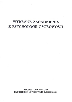 Wybrane zagadnienia z psychologii osobowości