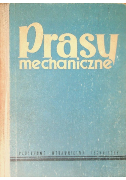 Prasy mechaniczne