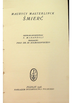 Śmierć 1928 r