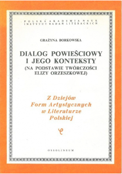 Dialog powieściowy i jego konteksty