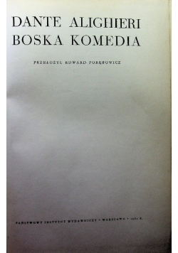 Boska komedia