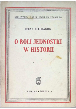 O roli jednostki w historii  1949 r.