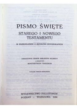 Pismo święte Starego i Nowego Testamentu
