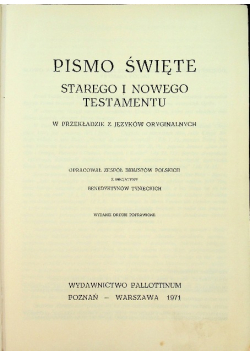 Pismo Święte Starego i Nowego Testamentu