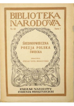 Średniowieczna poezja polska świecka