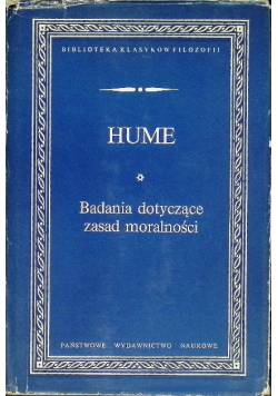 HUME Badania dotyczące zasad moralności