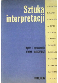 Sztuka interpretacji, Tom II