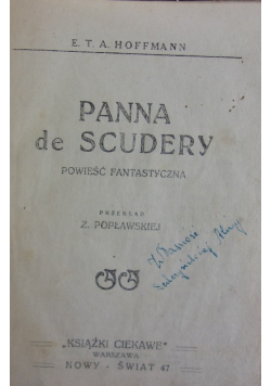 Panna de Scudery, 1947r.