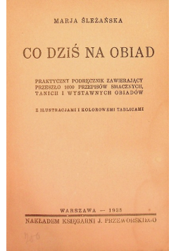 Co dziś na obiad 1935 r.