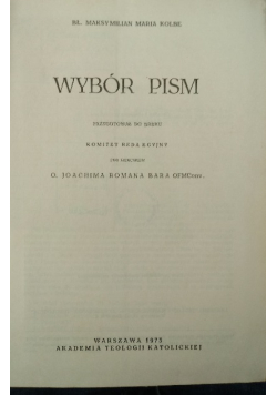 Kolbe Wybór Pism