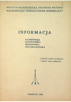 Informacja radiestezja geotronika biotronika psychotronika