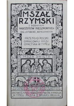 Mszał Rzymski z dodaniem nabożeństw nieszpornych 1949 r.