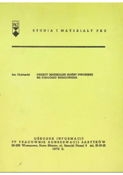 Obiekty mieszkalne służby dworskiej na Podgórzu Rzeszowskim