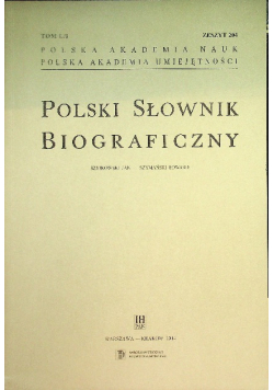 Polski Słownik Biograficzny Zeszyt 204