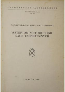 Wstęp do metodologii nauk empirycznych