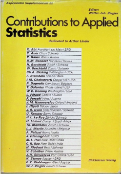 Contribution to Applied Statistics