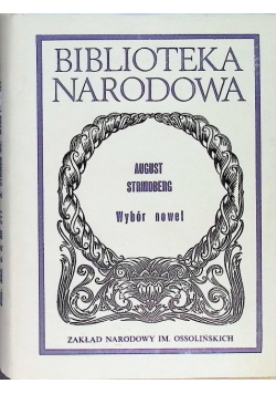 Biblioteka Narodowa Strindberg Wybór Nowel
