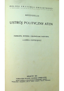 Ustrój polityczny Aten 1931 r.