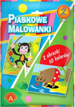 Piaskowe malowanki Hipopotam małpa Alex